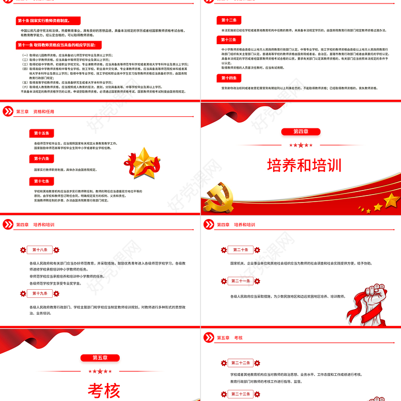 2023中华人民共和国教师法PPT简洁实用建设具有良好思想品德修养和业务素质的教师队伍课件