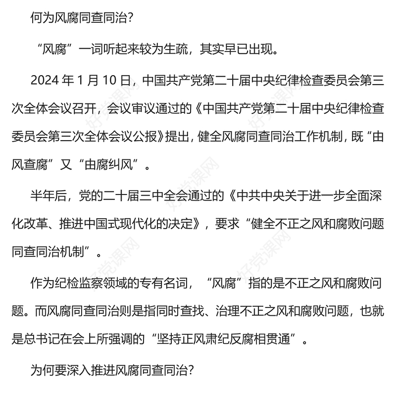 2025风腐同查同治PPT党建风正风肃纪反腐党课下载(讲稿)