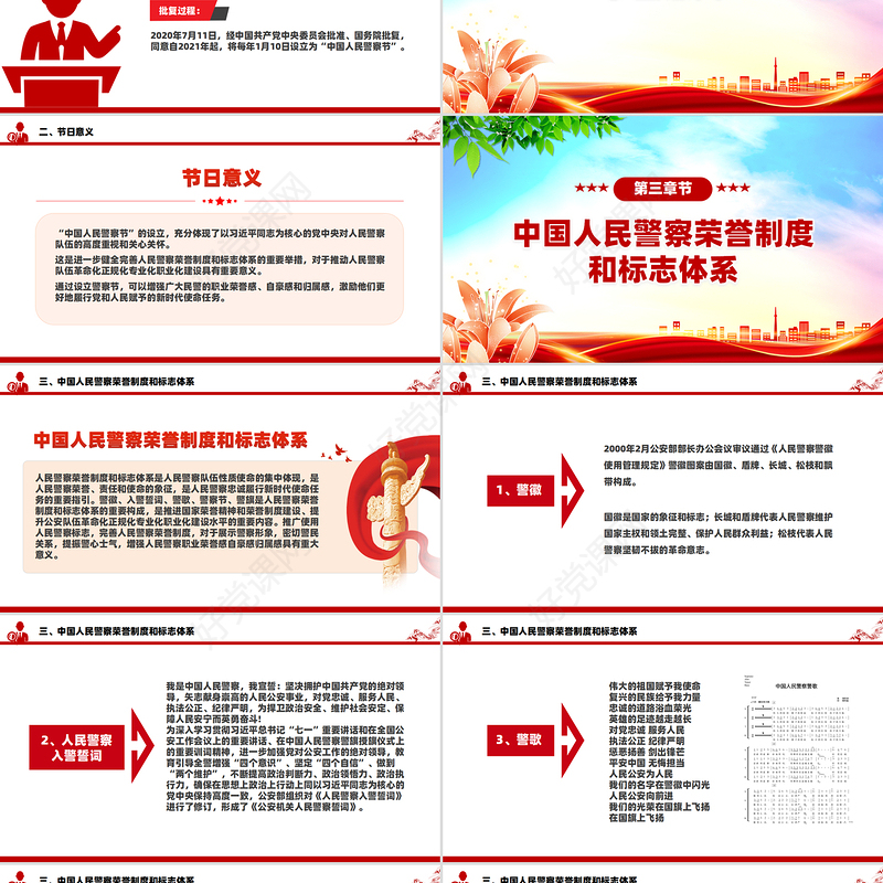 2025年全国110宣传日PPT庆祝中国人民警察节活动模板