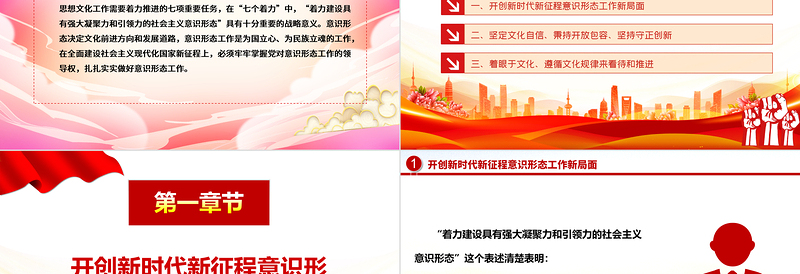 让我们的社会主义意识形态具备更强大的凝聚力和引领力ppt红色党政牢牢掌握党对意识形态工作的领导权专题党课培训课件