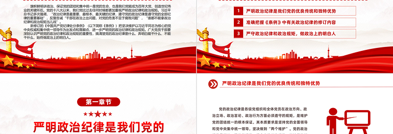 党员干部思想教育PPT创意精美2024年严守政治纪律做政治上的明白人党课下载