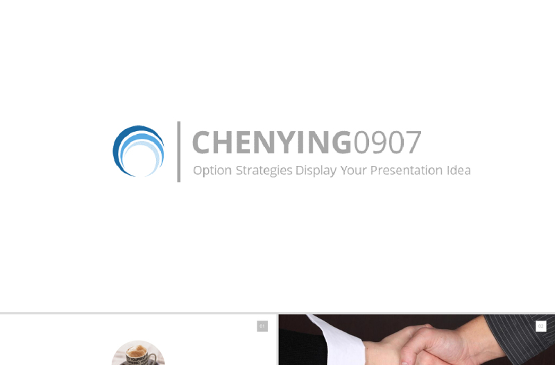 蓝色几何扁平化创意ppt模版-含多个ppt元素