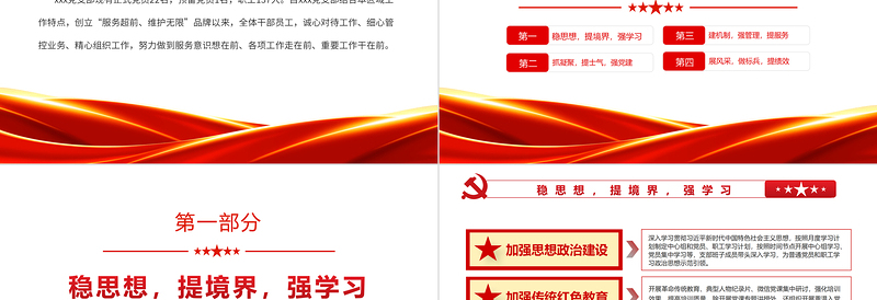 “党建品牌引领”工作法PPT红色经典党日活动党课课件