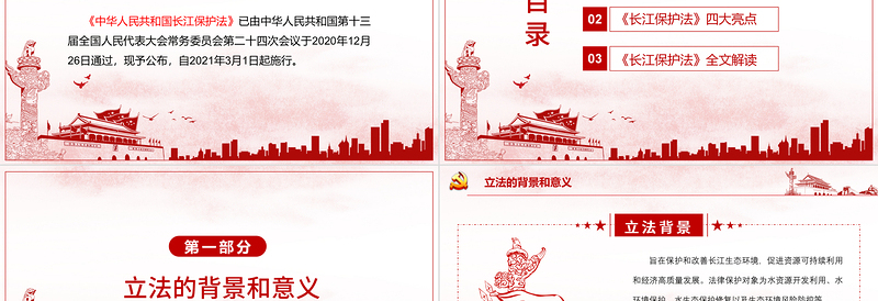 全面解读中华人民共和国长江保护法ppt