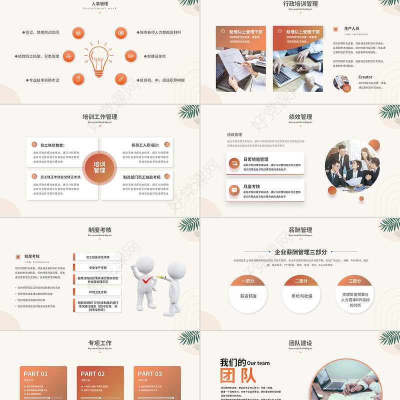 2025人力资源部年终总结PPT精美渐变工作总结计划下载