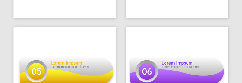 创意PPT数字序号矢量素材