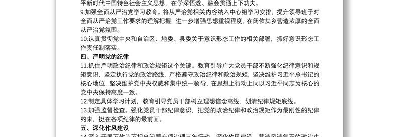 202120xx年落实全面从严治党主体责任和监督责任清单