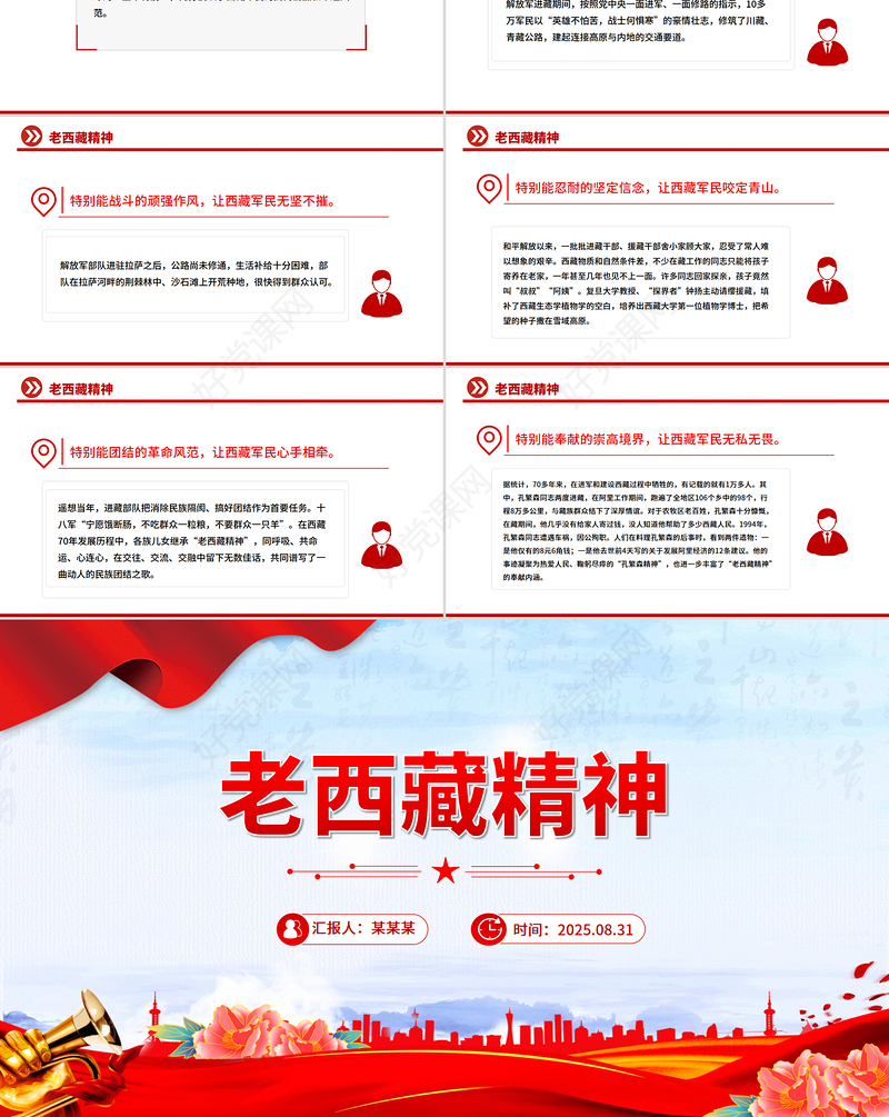 弘扬老西藏精神PPT中国精神谱系课件下载