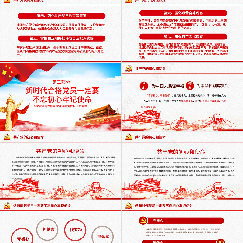 党性修养党风廉政反腐倡廉党建党政专题微党课PPT