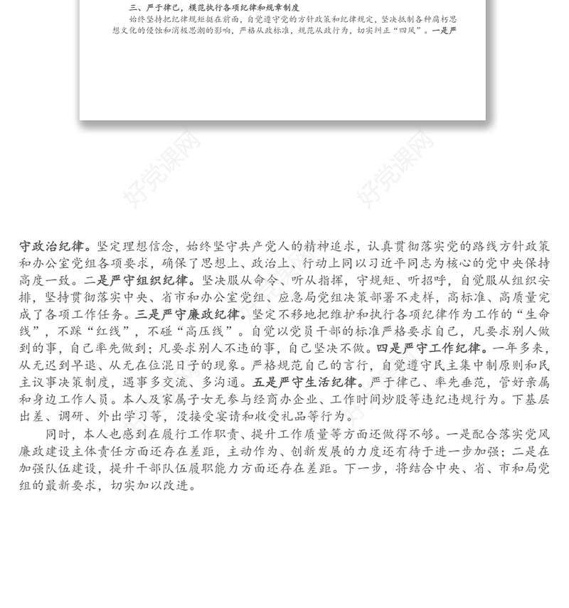 副局长落实党风廉政建设主体责任情况报告