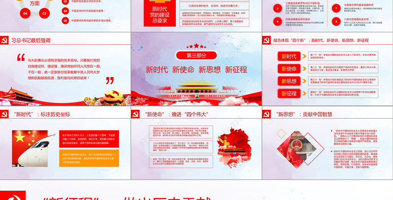 2019党的十九大精神PPT模板