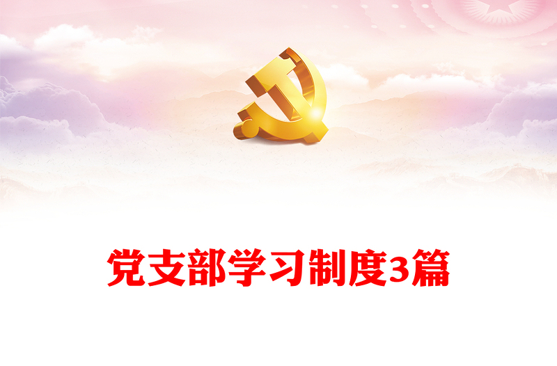 党支部学习制度3篇