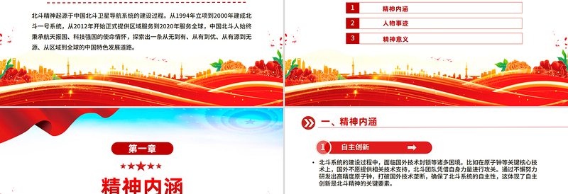 2025重温北斗精神PPT中国共产党人的精神谱系微党课