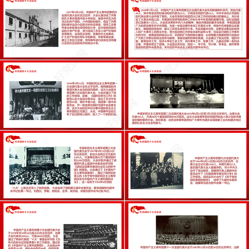 精美风2025五四青年节共青团的光辉历史基础知识历史事件团史学习PPT课件