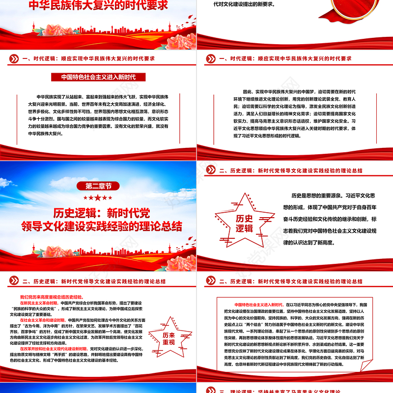 深度领悟习近平新时代文化思想的生成逻辑ppt精美优质习近平总书记关于文化建设的重要论述党组织党课课件