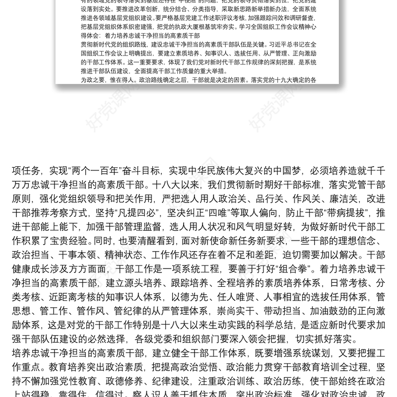 全面践行新时代党的组织路线情况报告三篇