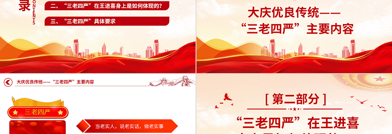 2023弘扬三老四严精神PPT精美简洁纪念铁人王进喜诞辰100周年石油系统党课课件