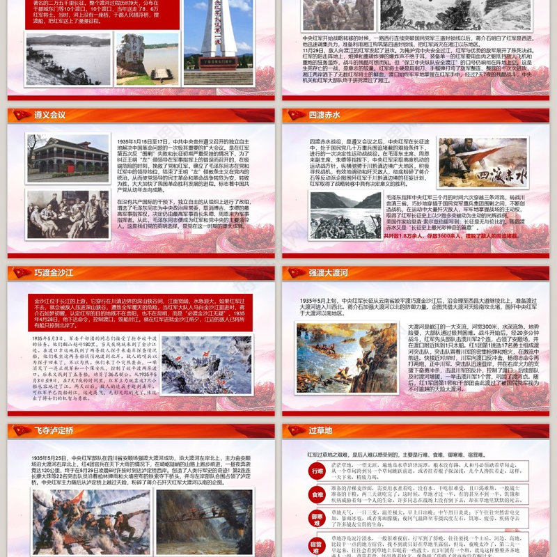 中国工农红军长征胜利82周年PPT模板
