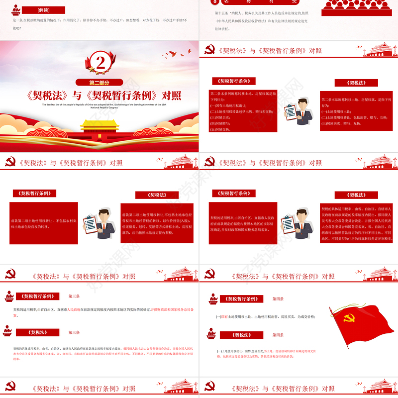 2021年9月1日实施中华人民共和国契税法PPT契税法政策学习解读课件下载