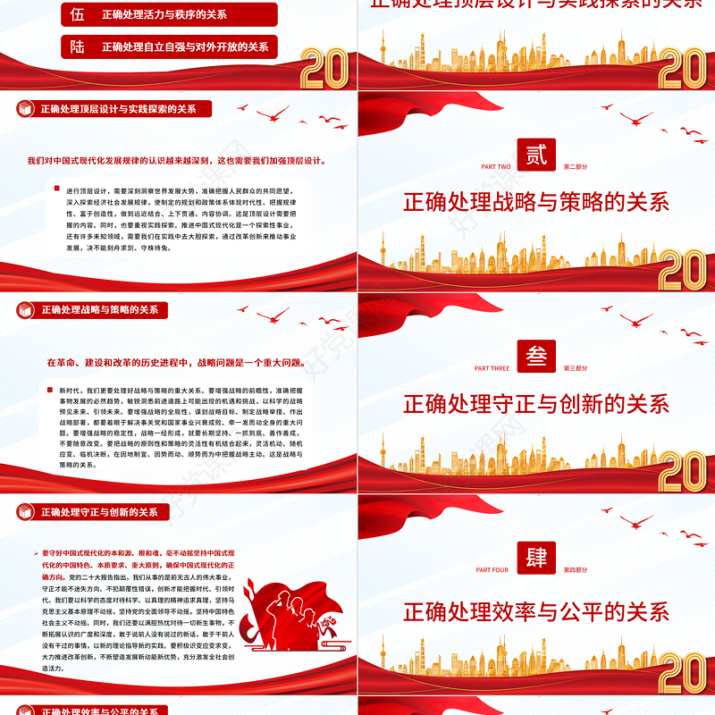 2023推进中国式现代化要正确处理好的重大关系PPT党建风认真学习宣传贯彻党的二十大精神专题党课课件