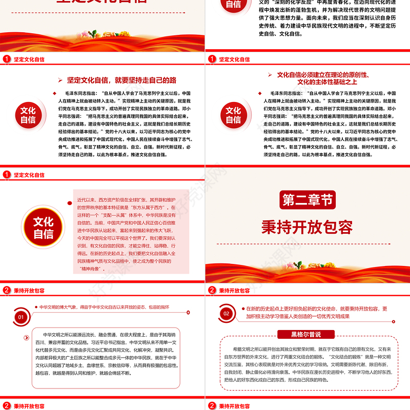 2023在新的历史起点上更好担负起新的文化使命ppt红色党政风学习贯彻习近平文化思想基层党员党组织专题学习课件
