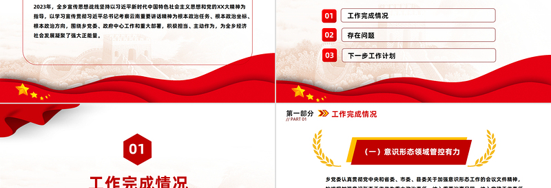 精美简洁2023年宣传思想文化工作总结及新年工作计划PPT模板下载
