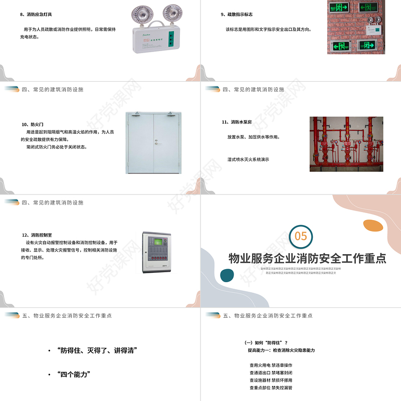 高层建筑物业消防安全知识培训PPT清新简约增强消防意识PPT