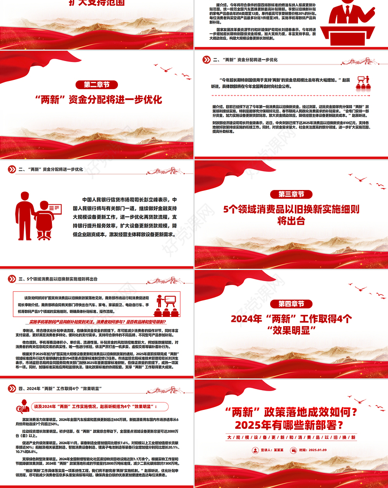 两新政策落地成效和2025年最新部署PPT扩大内需课件模板