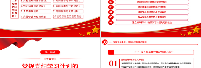 从8个切入点制定党纪学习教育计划表PPT下载