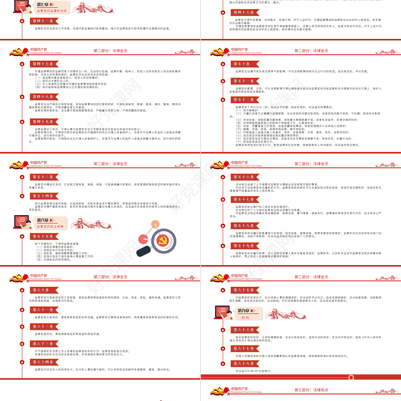 2021中华人民共和国监察官法PPT加强对监察官的管理与监督反腐败廉政党课学习解读课件