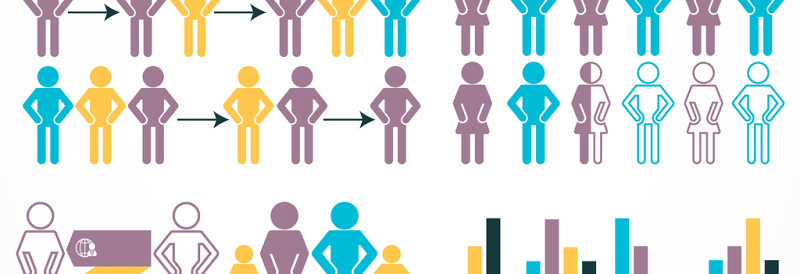 人口数据调查数据PPT矢量图形图标