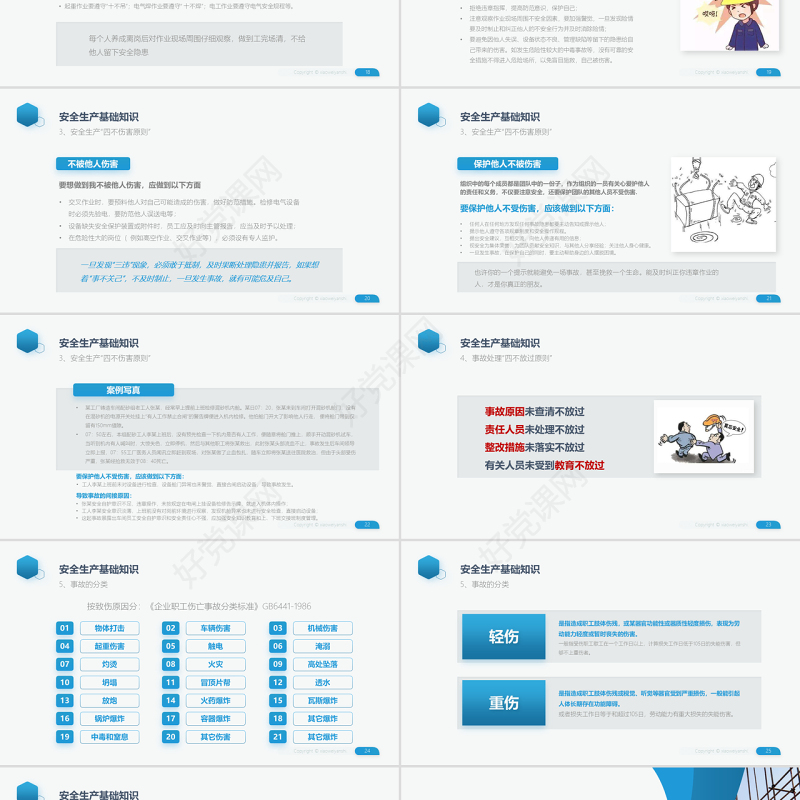 原创员工安全教育安全生产安全管理培训PPT模板-版权可商用