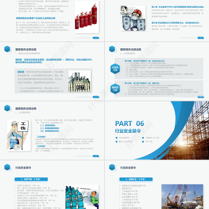 原创员工安全教育安全生产安全管理培训PPT模板-版权可商用