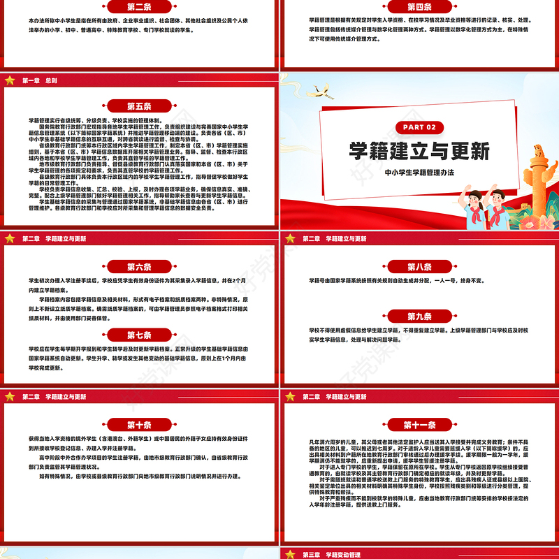 2025《中小学生学籍管理办法》全文PPT模板