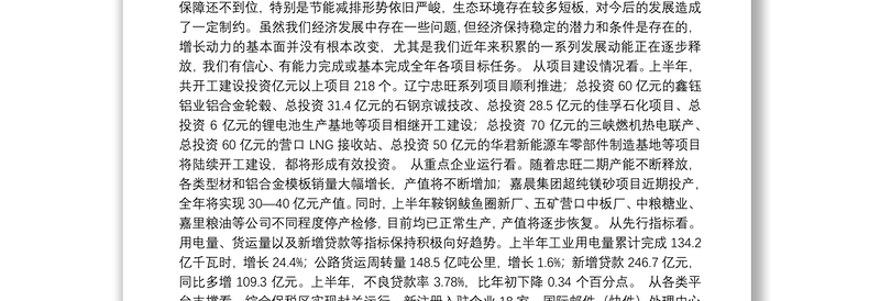 在上半年经济形势新闻发布会上的发言提纲