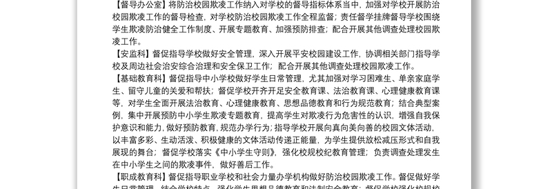 县教育局防治校园欺凌工作实施方案