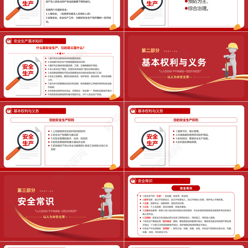 2024安全生产应急科普知识大全PPT大气实用以人为本安全第—安全科普课件