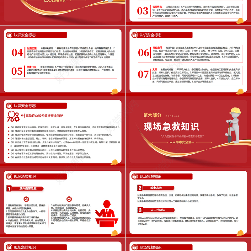 2024安全生产应急科普知识大全PPT大气实用以人为本安全第—安全科普课件