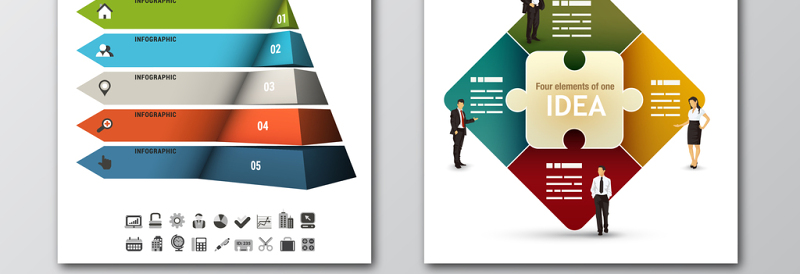列表数据图表元素素材-含多个ppt元素