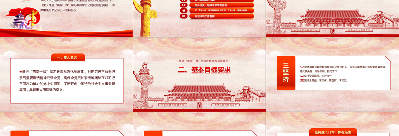 两学一做学习教育常态化制度化的意见ppt