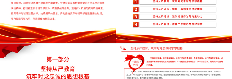 2022着力打造可堪大用能担重任的栋梁之才PPT简约党建风基层党委党支部干部学习教育专题党课课件