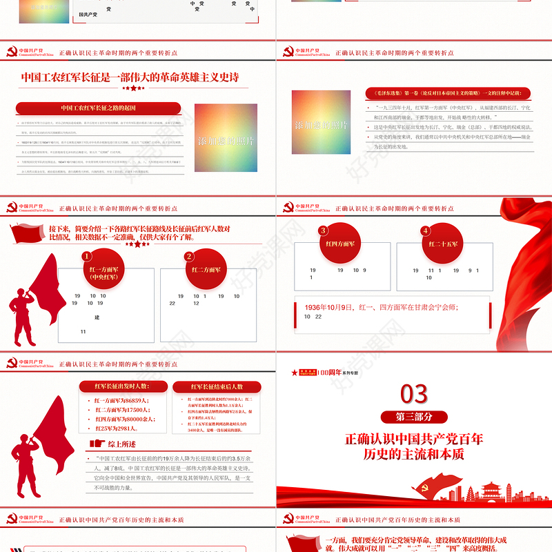 学好百年党史凝聚奋进力量PPT七一建党节庆祝建党101周年专题党史党课课件模板