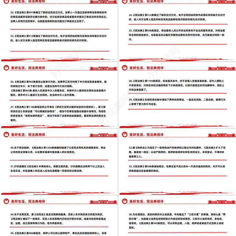2025民法典宣传月PPT关于《民法典》的50个法律知识点课件