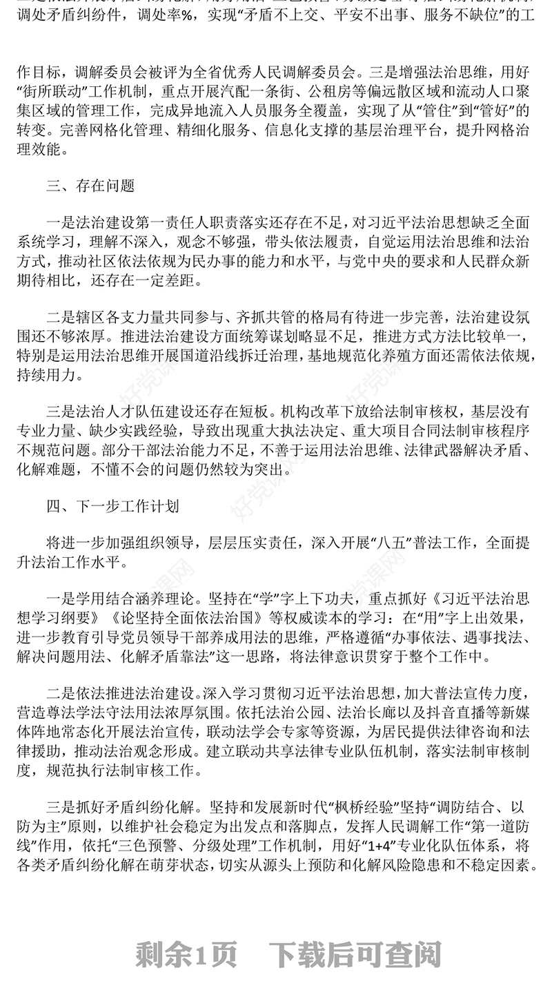 2024年度党政负责人述法报告下载