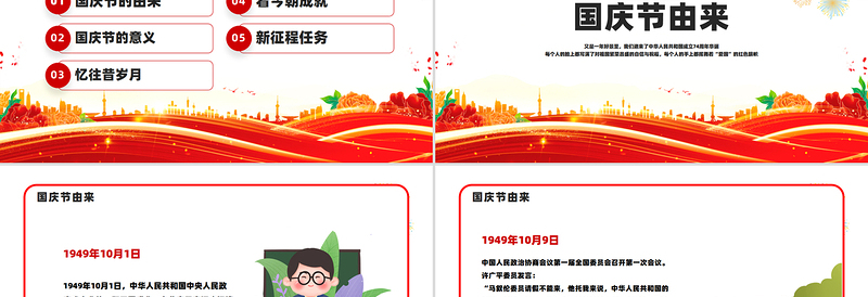 2025庆祝新中国成立76周年PPT盛世华诞国庆76周年课件