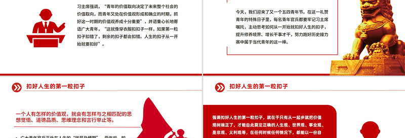 党政风扣好人生的第一粒扣子PPT部队官兵思想教育微党课