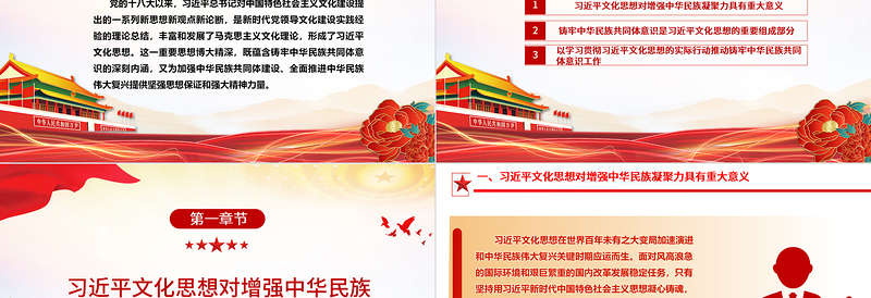 促进各族人民共建中华民族共同体意识ppt大气简洁深入学习习近文化思想民族融合篇基层党组织党支部党员干部学习党课课件