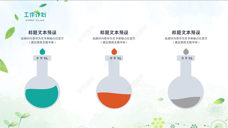 2018水彩小清新卡通工作汇报PPT模板