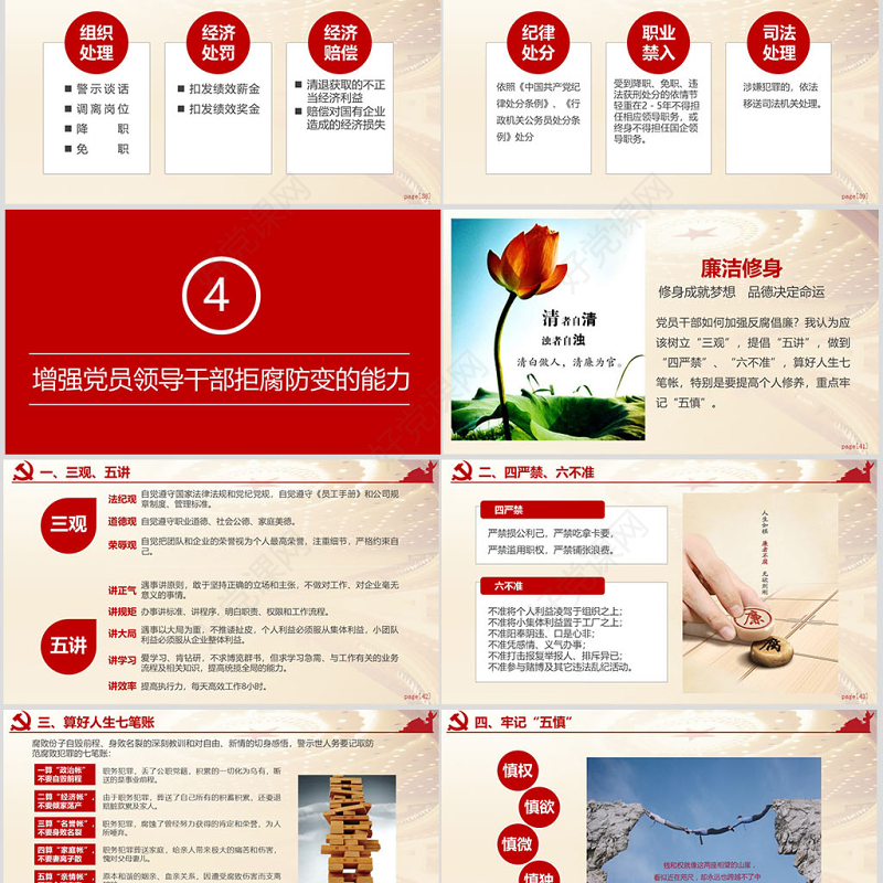 坚持廉洁从业 党风廉政建设 PPT模板