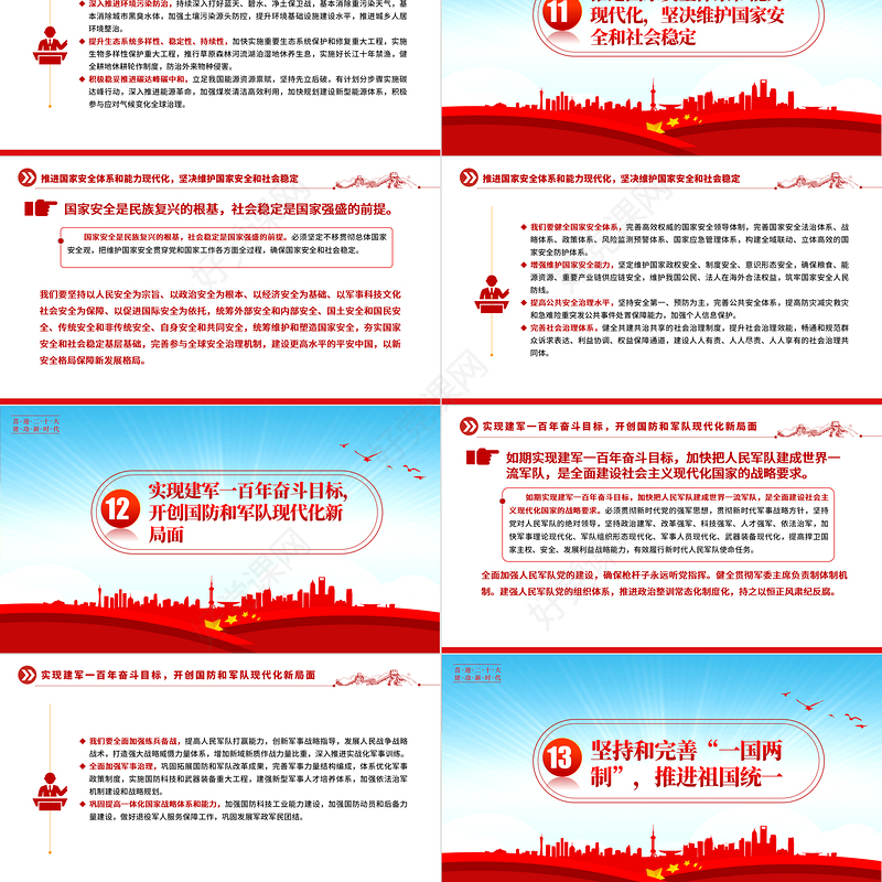 2022党的二十大报告PPT红色党政风学习党的20大精神党员干部辅导微党课课件1